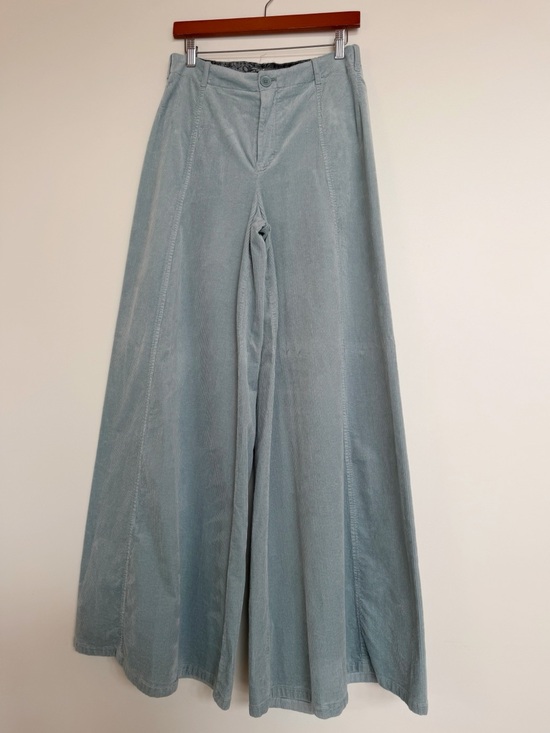Anthropologie Pants - Anthropologie Ultra Wide Leg Corduroy Palazzo Trousers Pants Light Blue Size 8T